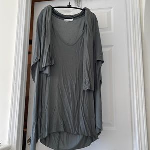 Womens light/Olive green One Size La Mome de st-Barth shirt with attached cape